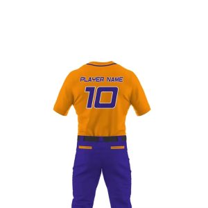 Baseball uniform with numbers
