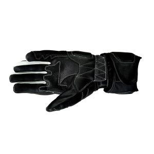 Leather motorbike gloves