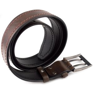stitched leather belt